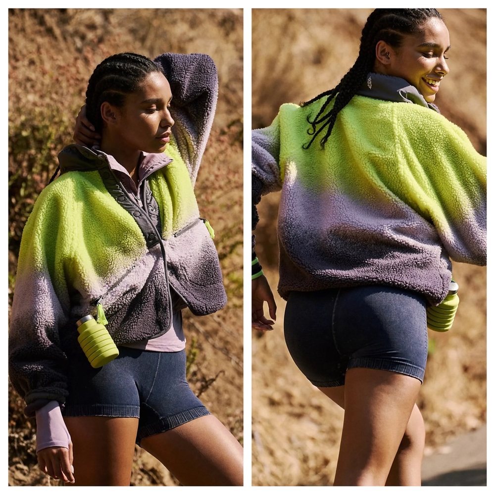 Free People Movement The Slopes Printed Fleece Jacket XL